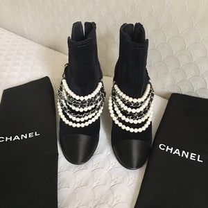 Brand new never worn Chanel short boots black